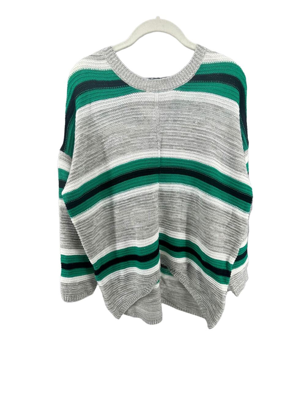 Ultra Flirt Gray Green Pullover Crew Neck Knit Sweater Women's Size Medium